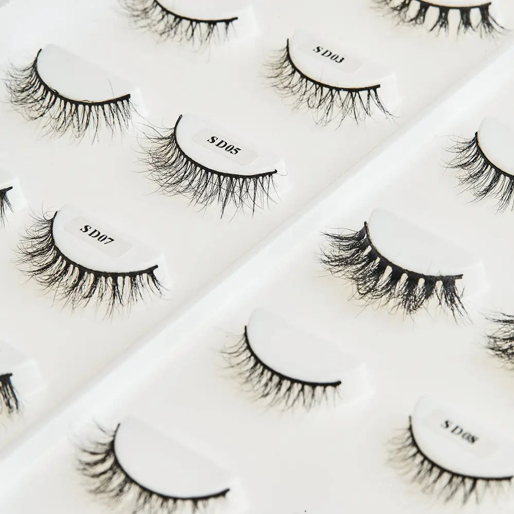 12 mm Natural 3D Mink Lashes 10 Pair Book - Eyelashes