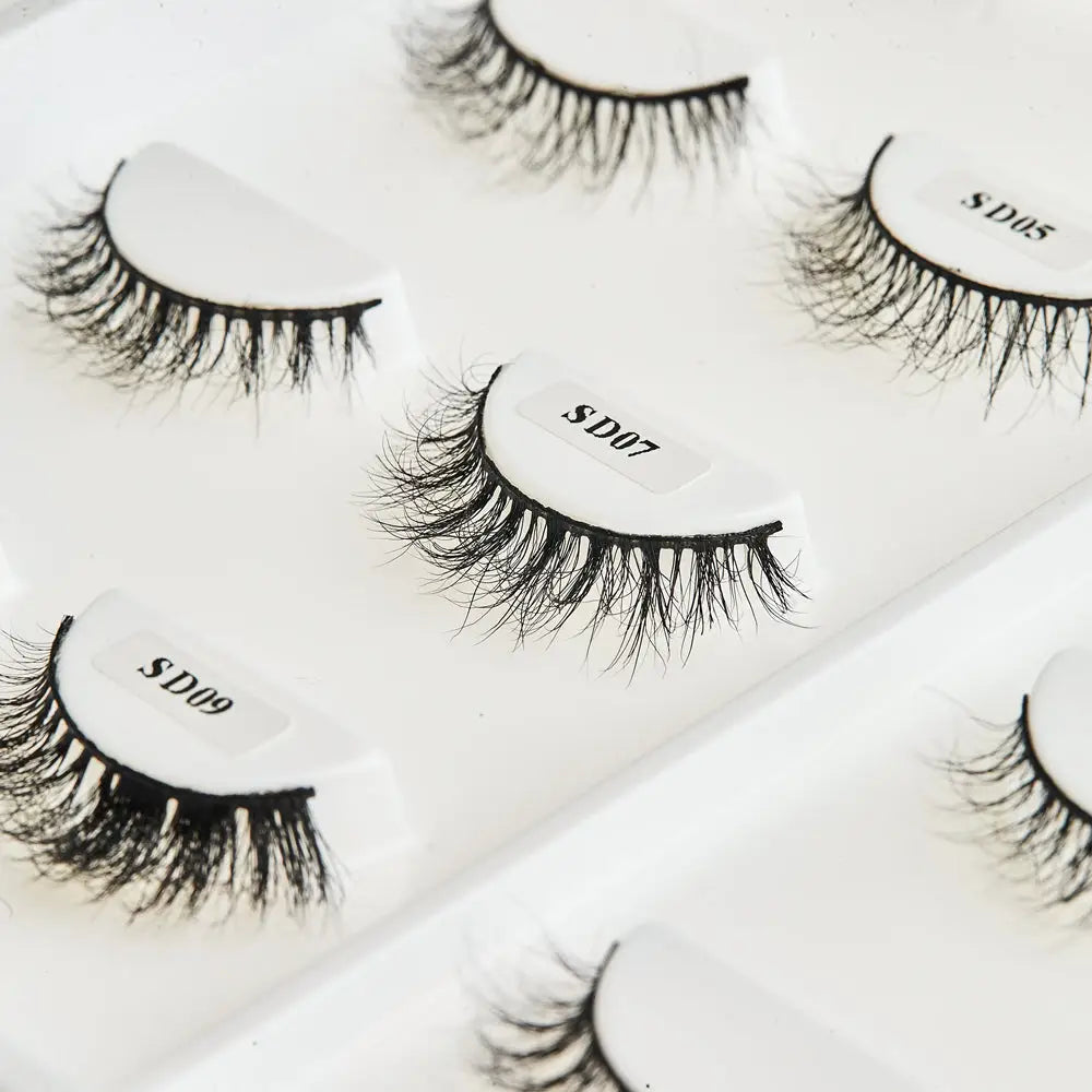 12 mm Natural 3D Mink Lashes 10 Pair Book - Eyelashes